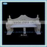 White Marble Bench Carving With Lion Statue thumbnail-1