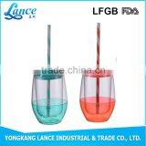 Customized Logo Eco-friendly Material Plastic CupsWith Straw Plastic Cup With Straw thumbnail-6