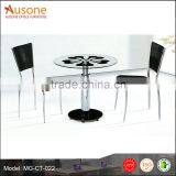 Circular Round Tempered Glass Top Conference Table