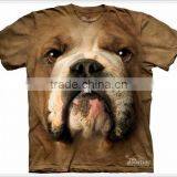 100% Polyester Half Sleeves Sublimated Men T-Shirt Bulldog design