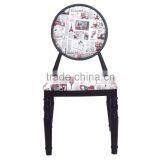 Metal Material Round Back French Dining Chair thumbnail-6