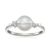 Fashion 925 Sterling Silver Pearl Rings thumbnail-1