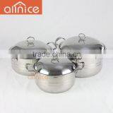 China Products Hot Sale in South Africe Kitchen Appliance 3pcs Set Stainless Steel Cookware ACZBTZG01TG thumbnail-2