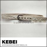 High Quality White Casual Fabric Belt With Alloy Buckle