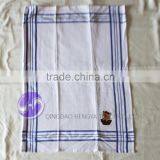 Embroidered White Cotton Waffle Weave Kitchen Towels thumbnail-4
