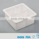 White 2 Inch Extra Large Silicone Ice Cube Tray
