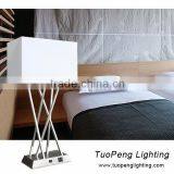 UL Approved Modern Hotel Table Lamp & Bedside Lamp With Power Outlets And Base Switch