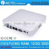 Smallest Computer 12v in China for Office With Intel Celeron Dual Core C1037U 1.8GHz Micro Computer X86 8G RAM 120G SSD
