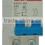 IEC61009 DZ47-63-2p C45 mini circuit breaker(MCB)