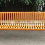 6 Feet Long Powder Coated Metal Outdoor Bench With Back thumbnail-1