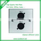 High Quality Hotel Wall Plate With XLR Jacks