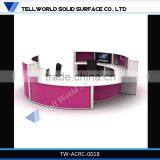 Modern Office Furniture Reception Desk,High Quality Round reception counter design for hotel