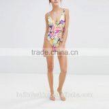 Sexy One-piece Swimsuits Wholesale All Over Print Open Back Swimming Suit thumbnail-4