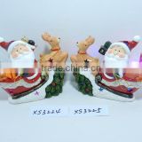 2014 New hot sales Santa clause with reindeer, tress and gift