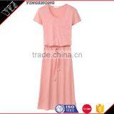 The 2016 Women's Clothing of Cultivate One's Morality Show Thin Short Sleeve V-neck Long Dress thumbnail-1