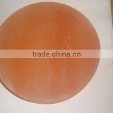 Round Natural Himalayan Rock Crystal Salt Cooking Plates