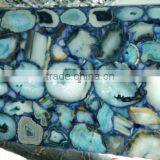 Blue Agate Semi Preecious Gemstone Slab , Wild Blue Agate Gemstone Slab