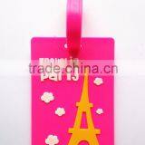 Tower Letter Printing Shaped Luggage Tag Soft Rubber Travel Bag Tags PVC