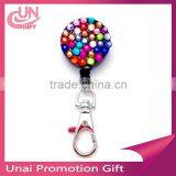 Rhinestone Bling Crystal Reel Retractable ID Badge Holder Rhinestone Badge Holder Pull Reel