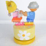Wooden Ballerina Toys/toy Flowers Boy and Girl Wooden Music Box,Dancing Musical Box thumbnail-4