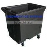 2016 Newest design Plastic ice trolley big volume ice storage moving wheel