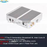 Intel I5 5200U WIN10 2 Ethernet Mini pc Fanless Gaming pc