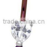 Titanium Heart CZ Navel Belly Ring Body Piercing Jewelry Belly Button Piercing