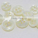 High End 4 Holes White MOP Shell Pearl Shirt Buttons in Size 18L, 14L thumbnail-2