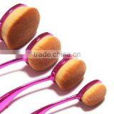 New Hot Sale10pcs Makeup Brushes Set Eyeshadow Foundation Blush Cosmetic Brush Rose Red Fashionable Oval Makeup Brush Tools thumbnail-4