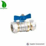 Oil and Gas PN16 Brass Ball Valve With Aluminium Butterfly Handle thumbnail-1