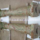 CUSTOM DESIGN DARK GREEN ONYX COLUMNS PILLARS CARVED TOP thumbnail-3