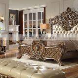 Luxury French Rococo Hand Carving Wooden Bedroom Set/Royal Palace King Size Bed(MOQ=1 SET) thumbnail-1