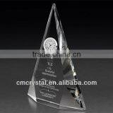 2016 Crystal Triangle With Silver Clock,crystal Mini Clocks,crystal Table Clock thumbnail-1