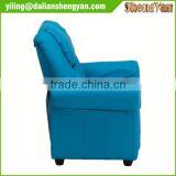 Contemporary Light Blue Kids Recliner With Cup Holder and Headrest thumbnail-4