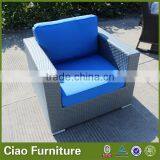 Outdoor Furniture Cover Grey Color Outdoor Sofa With Blue Cushion thumbnail-2