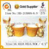 Colorful Small Size Ceramic Animal Rabbit Figurines for Easter and Home Decorative Items thumbnail-6