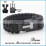 2016 Custom With Flint Fire Starter Survival Paracord Bracelet With Logo thumbnail-1