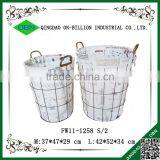 Wholesale Decorative Wire Laundry Basket With Handles thumbnail-2