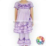 Wholesale Plain Cotton Baby Icing Pants Boutique Ruffle Pants Girls thumbnail-4