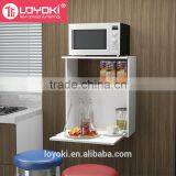 New Design Wall Bar With Fold Down Shelf Floating Kitchen Organizer With 2 Shelves thumbnail-1