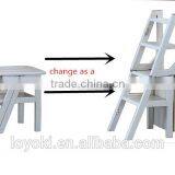 New Design Wooden Stool Convertible Ladder Chair Fold Step Stool thumbnail-3
