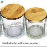 Pine Material Seal Ring Wood Lid Candle Jar Clear Candle Glass thumbnail-3