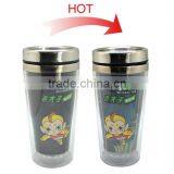 China Gift Item Stainless Steel Inside and Plastic Outside Cup for Sale thumbnail-2
