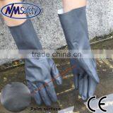 NMSAFETY Black Neoprene Flocklined Chemical Industrial Gloves thumbnail-1