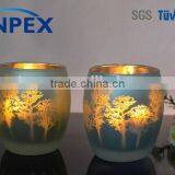 Electroplate Glass Candle Holder