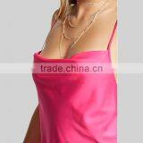 2017 Women's Satin Cowl Neck Dress Sleeveless Sexy Dress HSH6006 thumbnail-4