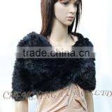 CX-B-26C Genuin Rabbit Fur Knitted Fashion Scarf thumbnail-3