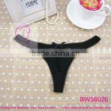 Plain Black Sheer Thongs From Guangzhou Bestway thumbnail-1