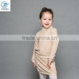 Winter Girls Pullover High Neck T Shirt And Short Skirt 2pcs Set Kids Knitted Clothing Set Wholesale thumbnail-3
