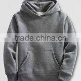 BOYS GREY PULLOVER HOODY WITH POCKET thumbnail-1